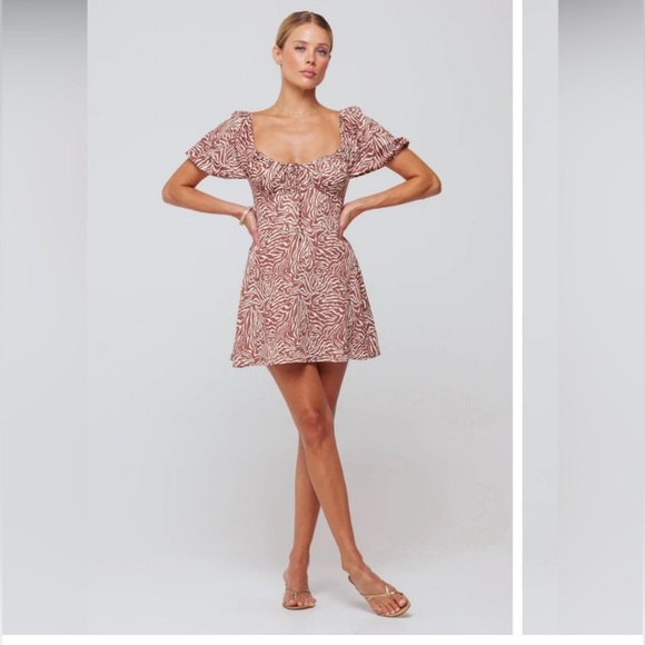 RESA Dresses & Skirts - RESA Pink and White Mini Dress